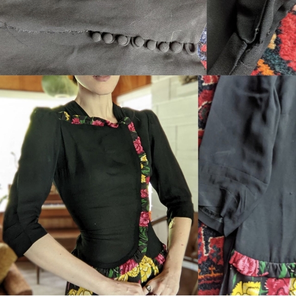 Vintage 1930s 40s Dress - Picture 4 of 4